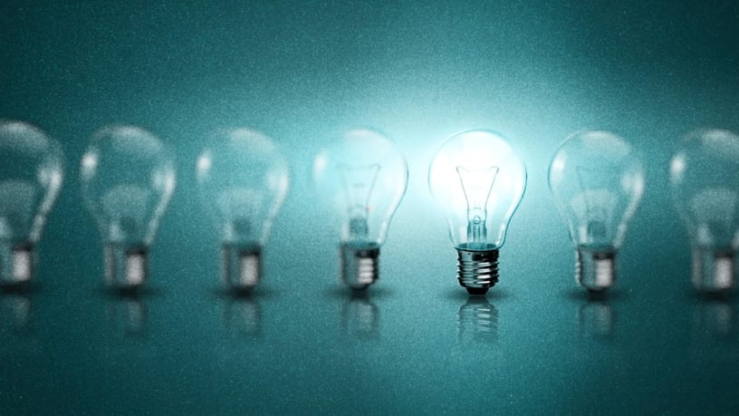 Fast Company Executive Board - Light bulbs signify innovative ideas for articles