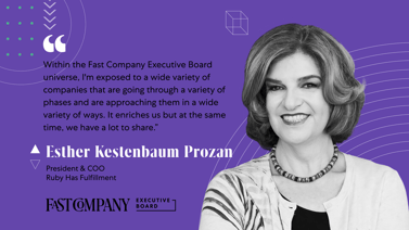 Fast Company Executive Board member Esther Kestenbaum Prozan