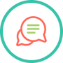 An illustration of two chat bubbles. An illustration of two chat bubbles.